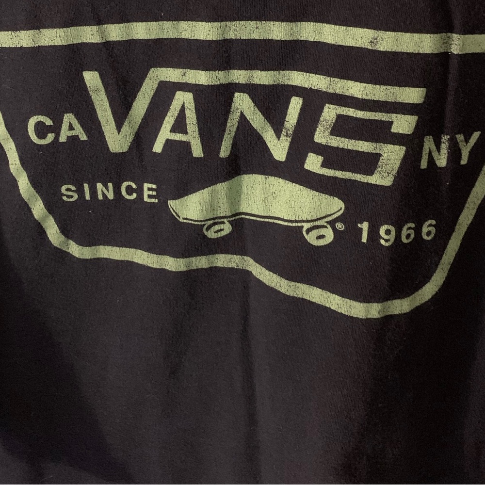 Vans Men’s Short Sleeve Tee Shirt XL EXTRA LARGE Green Black Logo Cotton - Picture 7 of 8